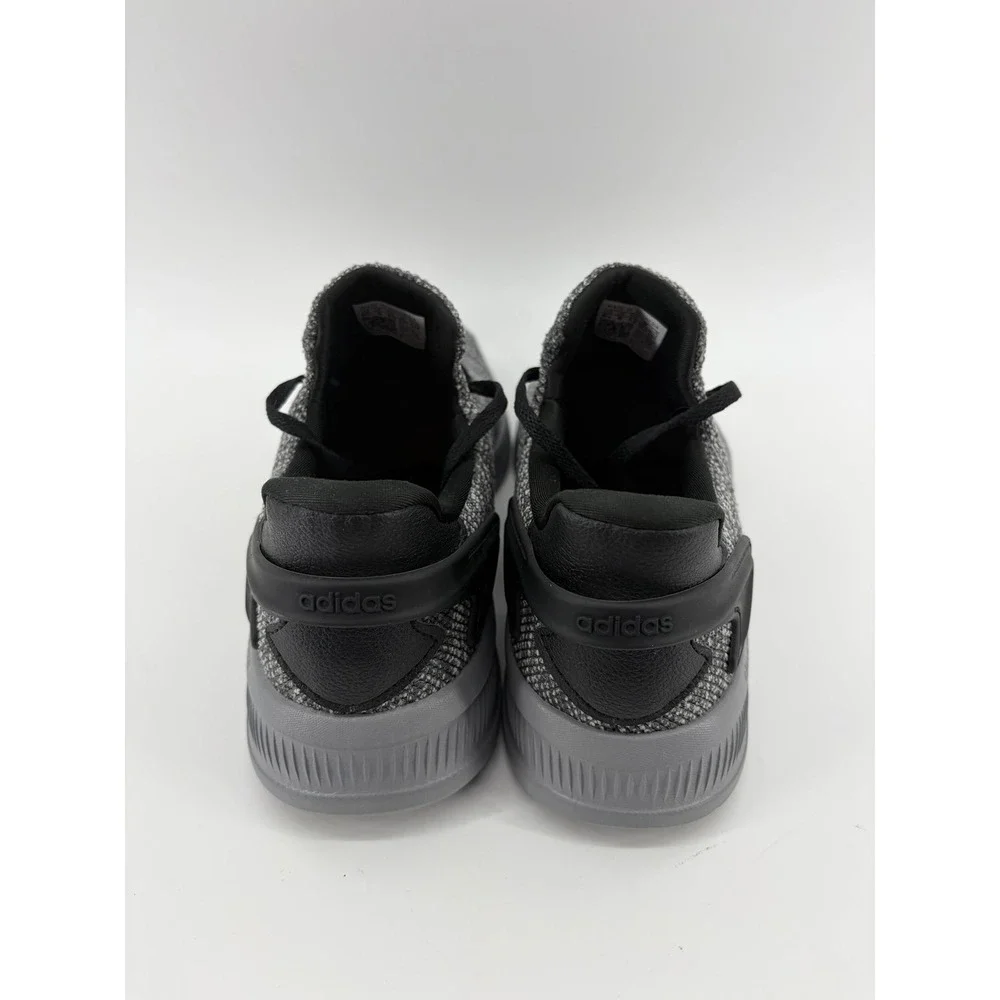 Adidas Cloudfoam Lite Racer BYD, Gray/Black Knit Running Shoes, Men 8.5